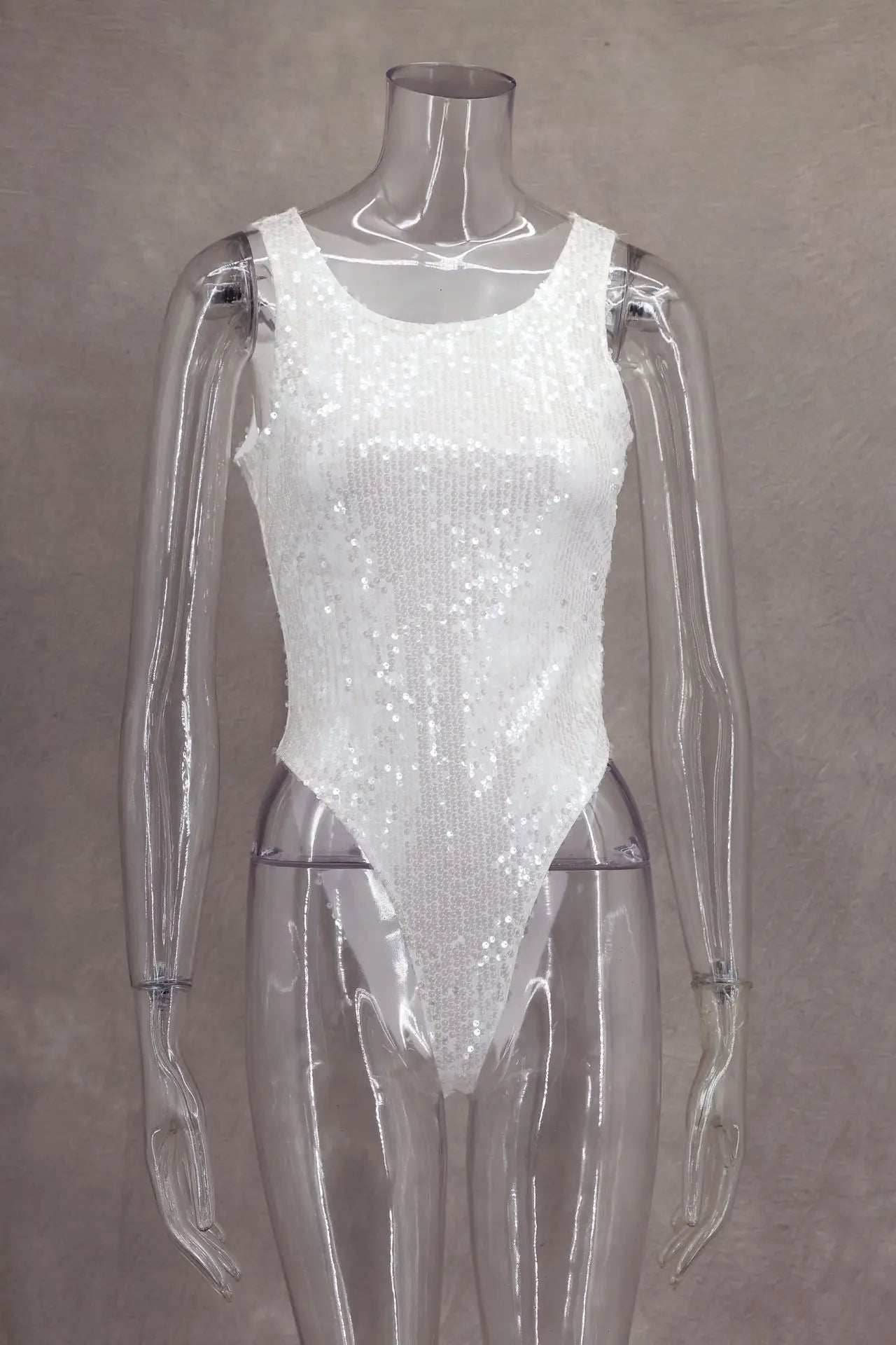 Women Sequined Jumpsuits Ruched Skirts Sets Sexy O-neck Sleeveless Bodysuit High Split Skirt 2 Piece Sets Holiday Beach Outfits