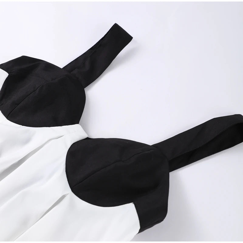 Elegant Bra-Splicing Slip Long Dress Women Sleeveless Backless Lace Up Party Dresses 2025 Summer Beach Patchwork Female Robes