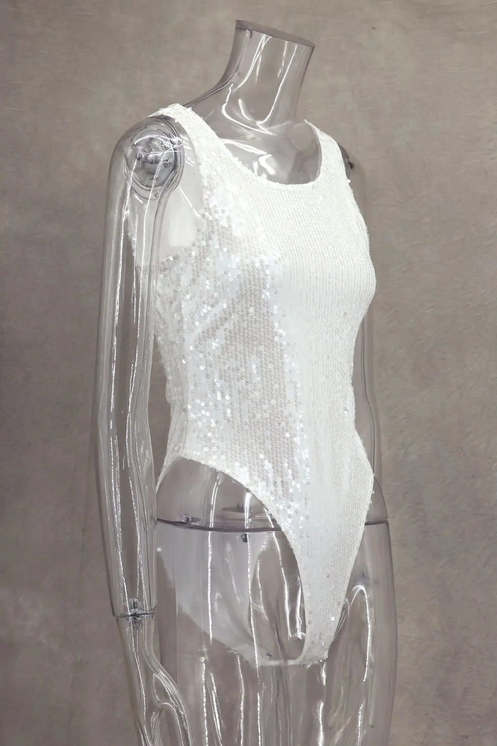 Women Sequined Jumpsuits Ruched Skirts Sets Sexy O-neck Sleeveless Bodysuit High Split Skirt 2 Piece Sets Holiday Beach Outfits