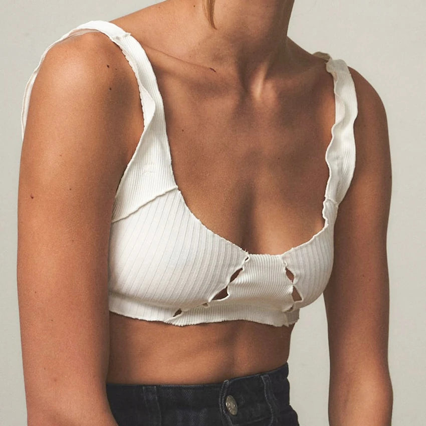 HiLoc Sexy White Crop Top Pajamas Woman Casual Ruffles Tank Top And High Waist Shorts 2 Piece Sets Women Home Knit Outfits 2025