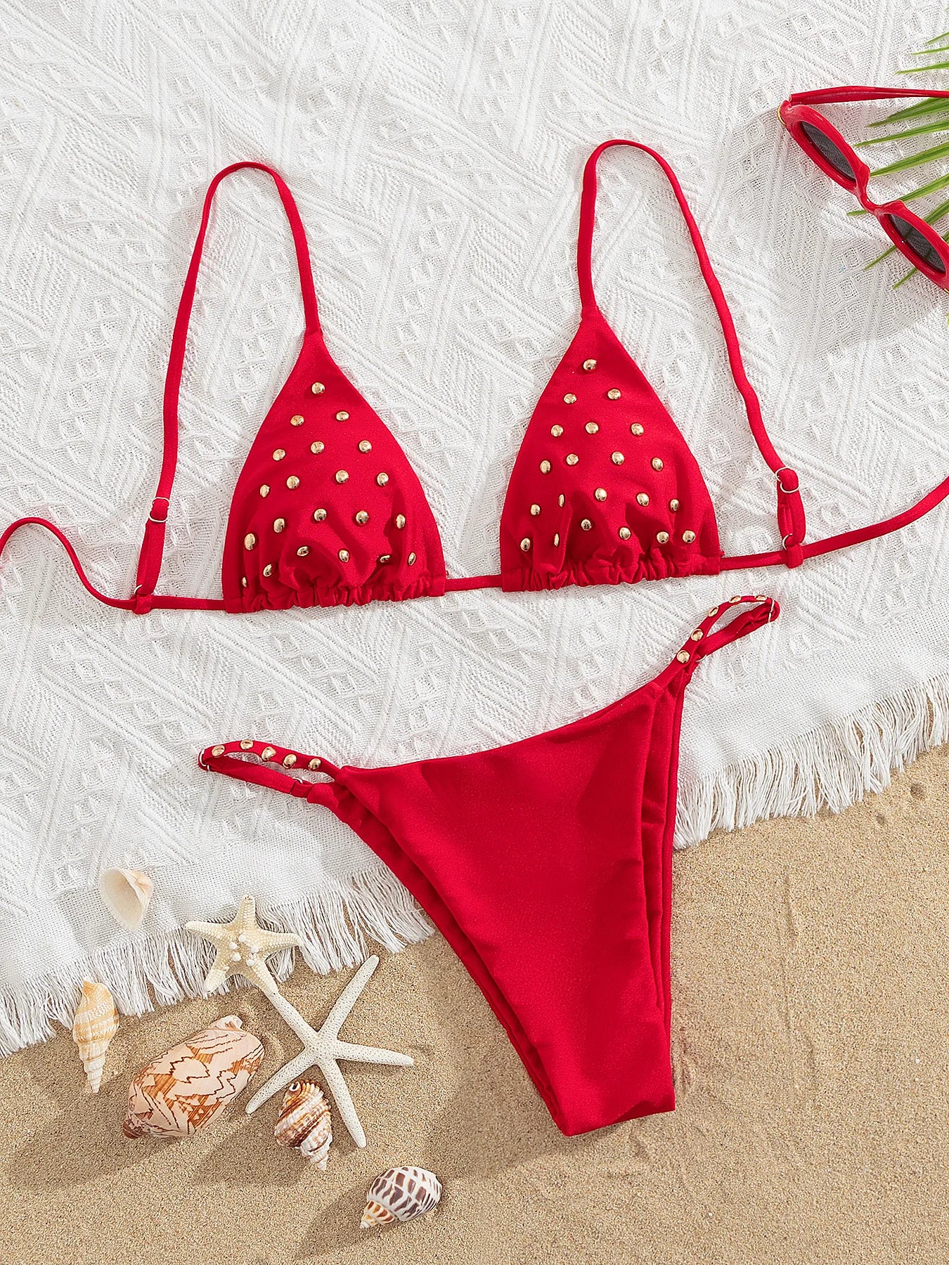 Sexy Swimsuit Bandage Bikini Women Halter Two Piece Swimwear Swimsuit High Waist Bathing Suit Beachwear Bandeau Biquini