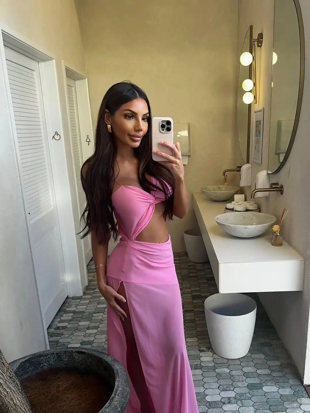 Solid Irregular Pleated Maxi Dress Women Sexy V-neck See Through Midriff-baring Slim Long Dresses 2025 Lady Evening Party Gowns