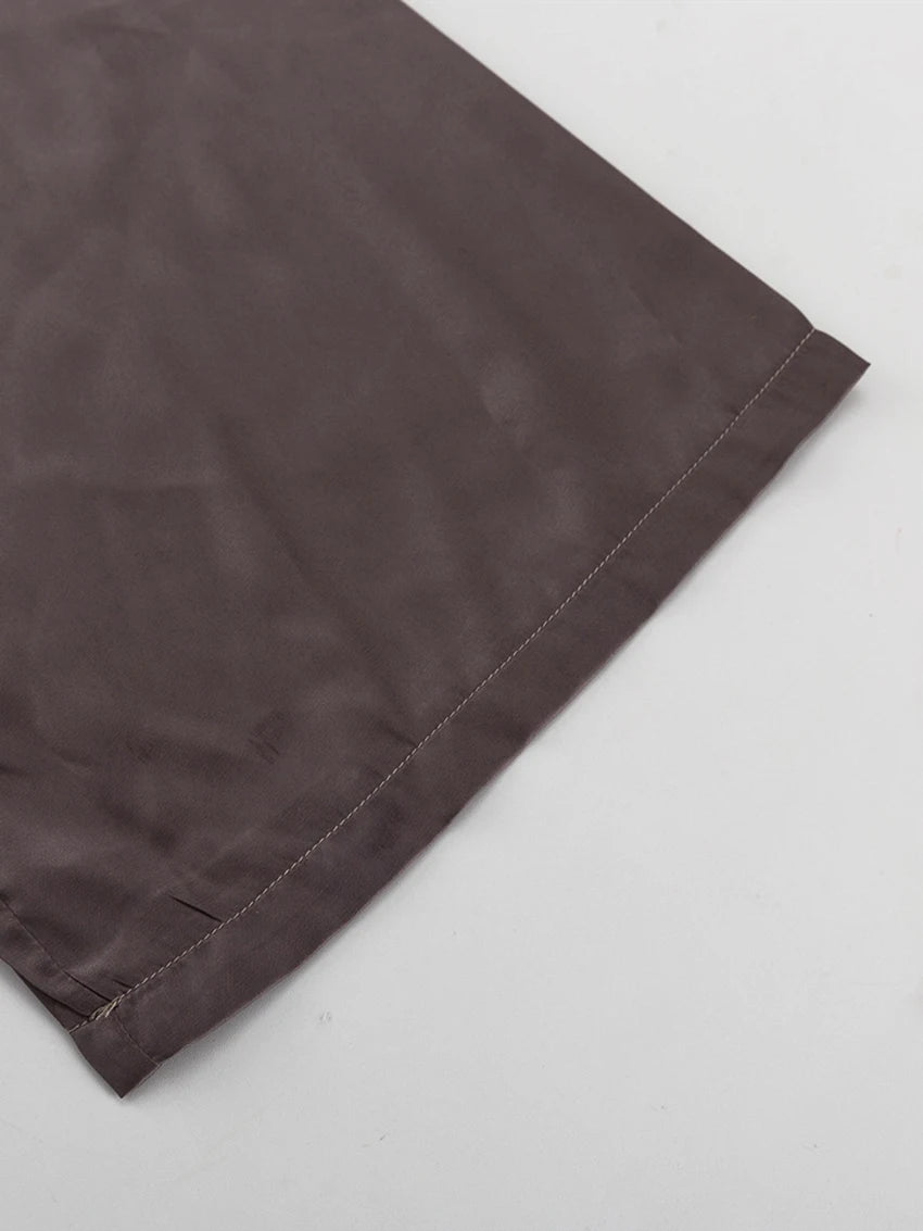 Marthaqiqi Casual Ladies Nightwear Suit Sexy V-Neck Robe Long Sleeve Nightgown Tank Top Sleepwear Pants Loose Pajama 3 Piece Set